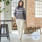 抗菌防臭生地使いあったかダウンパンツ レギュラー丈 (24111) EC限定カラー 12枚目画像