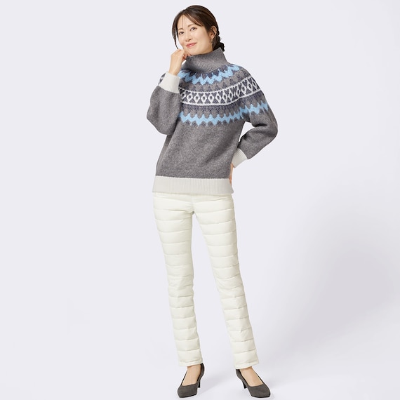 抗菌防臭生地使いあったかダウンパンツ レギュラー丈 (24111) EC限定カラー 14枚目画像