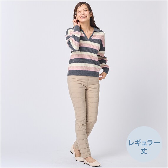 抗菌防臭生地使いあったかダウンパンツ　レギュラー丈　(24111)　EC限定カラー 34枚目画像