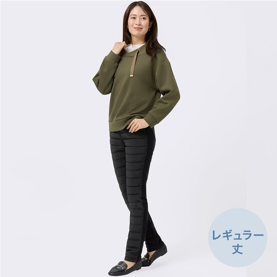 抗菌防臭生地使いあったかダウンパンツ レギュラー丈 (24111) EC限定カラー 12枚目画像