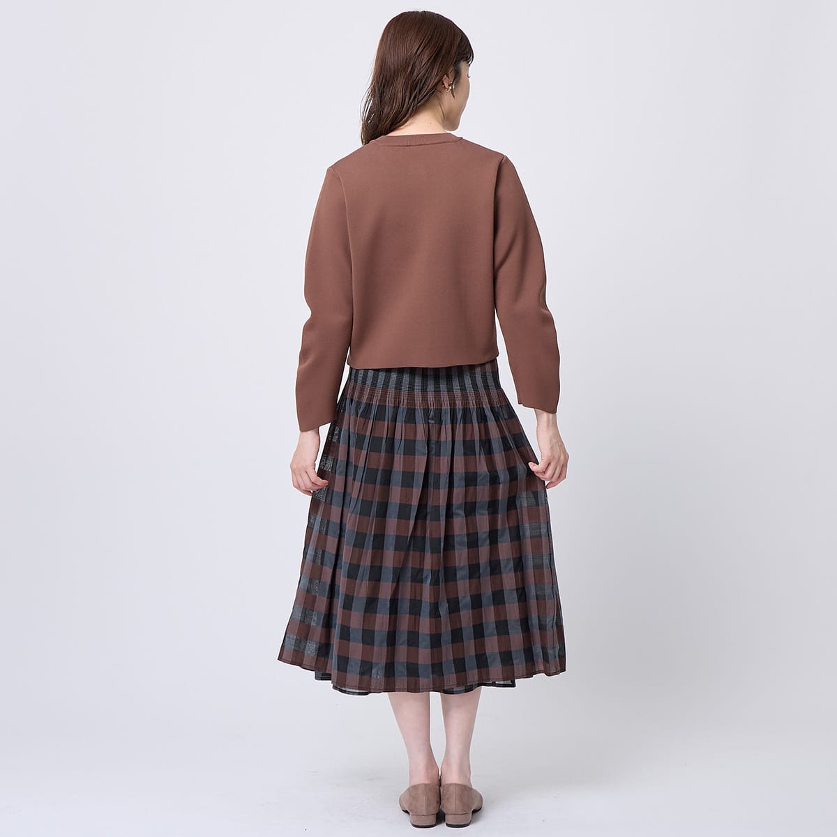 ノンノンドールリバーシブルスカート カタログ掲載品】【ウォッシャブル】パンサージャカードリバーシブル