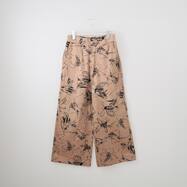 線描きプリントストレッチツイルパンツ　(24127)