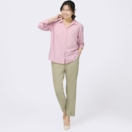 裾スリットすっきりテーパードパンツ (24128)