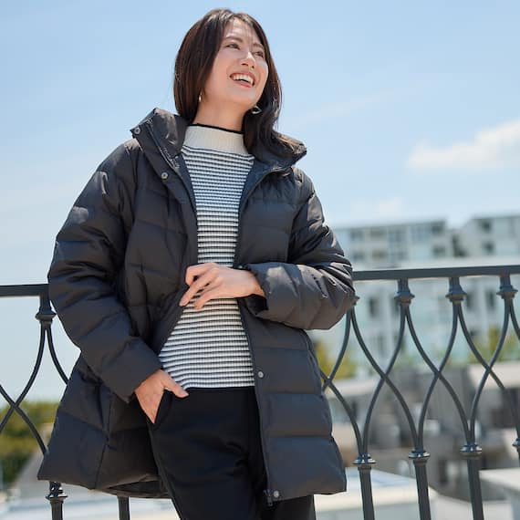 フレンチダウンボリューム襟コート (04105) 1枚目画像