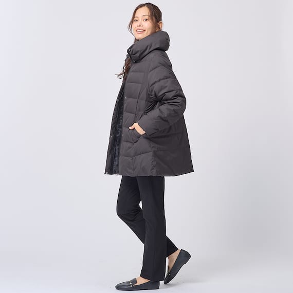 フレンチダウンボリューム襟コート (04105) 9枚目画像