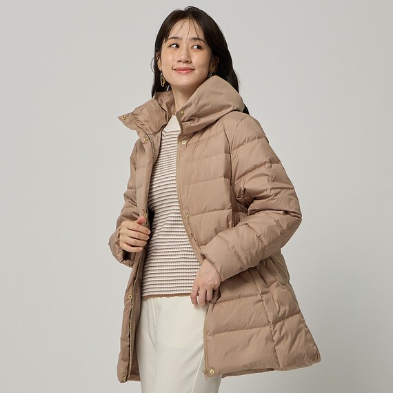 フレンチダウンボリューム襟コート　(04105) 1枚目画像