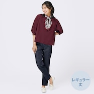 ラメデニムパンツ レギュラー丈 (24131)