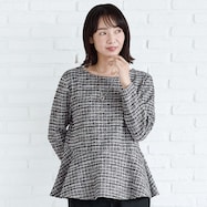 カットツイードプルオーバーブラウス (54110)