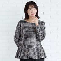 カットツイードプルオーバーブラウス　(54110)