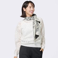 透かし花柄ニットプルオーバー (74119)