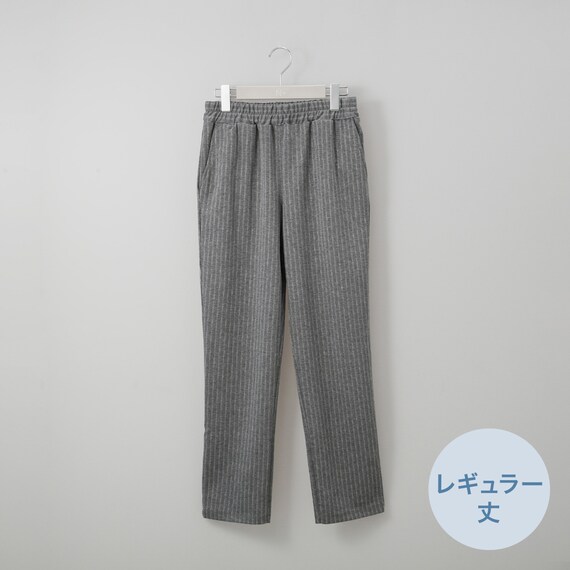 ラメ入りストライプパンツ レギュラ―丈 (24125) 1枚目画像