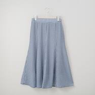 モダン幾何柄８枚はぎフレアースカート　(34116)　(34121)