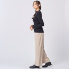 ピーチスキンエンボスセミワイドパンツ (24136) 3枚目画像