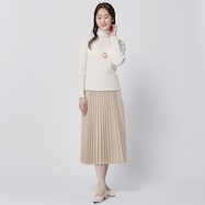 ピーチスキンエンボスプリーツスカート (34117)