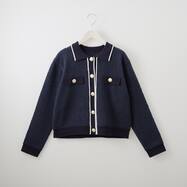 ループヤーンライン入りニットジャケット　(14109)