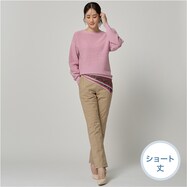 吸湿発熱あったか中綿スマートパンツショート丈　(24141)