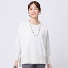 異素材使いドルマンスリーブプルオーバー　(74121) 3枚目画像