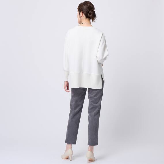 異素材使いドルマンスリーブプルオーバー　(74121) 6枚目画像