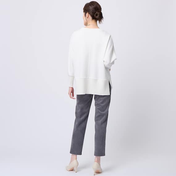 異素材使いドルマンスリーブプルオーバー (74121) 6枚目画像