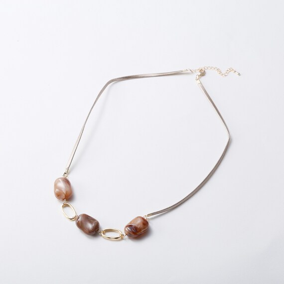 スモーキーカラーパーツネックレス　(94114) 1枚目画像