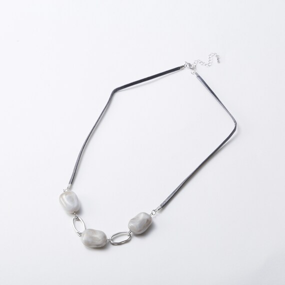 スモーキーカラーパーツネックレス　(94114) 2枚目画像