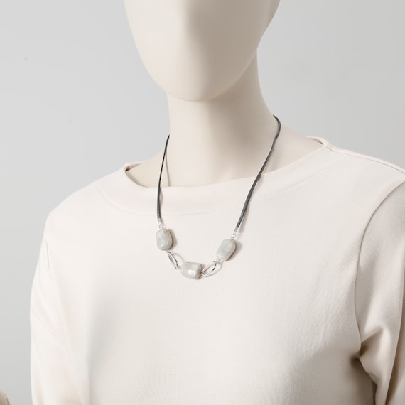 スモーキーカラーパーツネックレス (94114) 5枚目画像