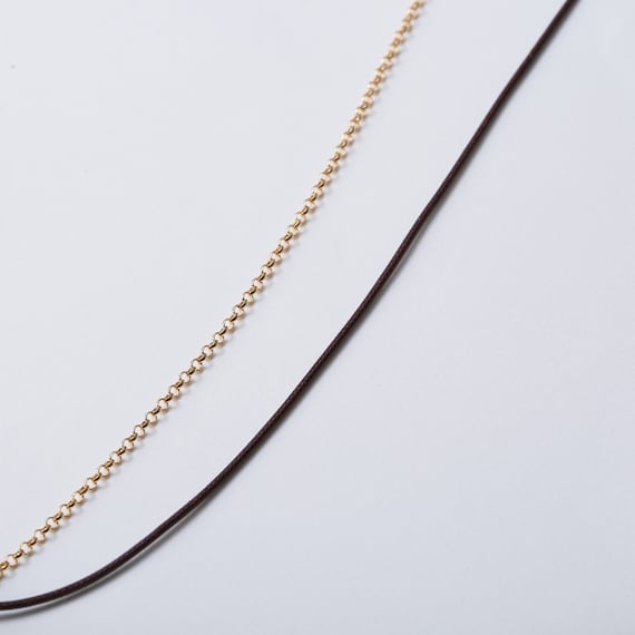 異素材チェーンアクリルパールネックレス (94117) 4枚目画像