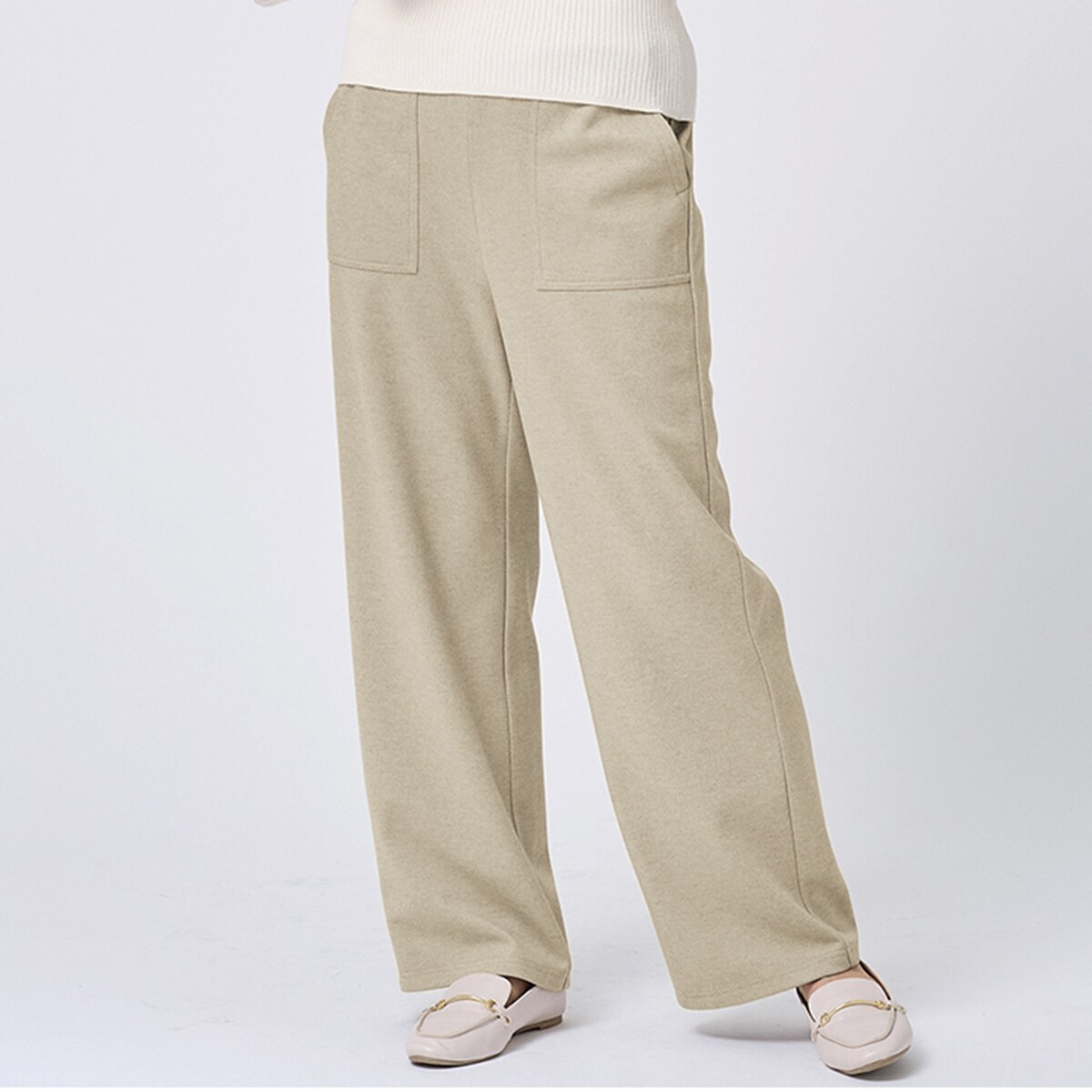 ストレッチウール調ストレートパンツ (24146) | ニトリネット【公式