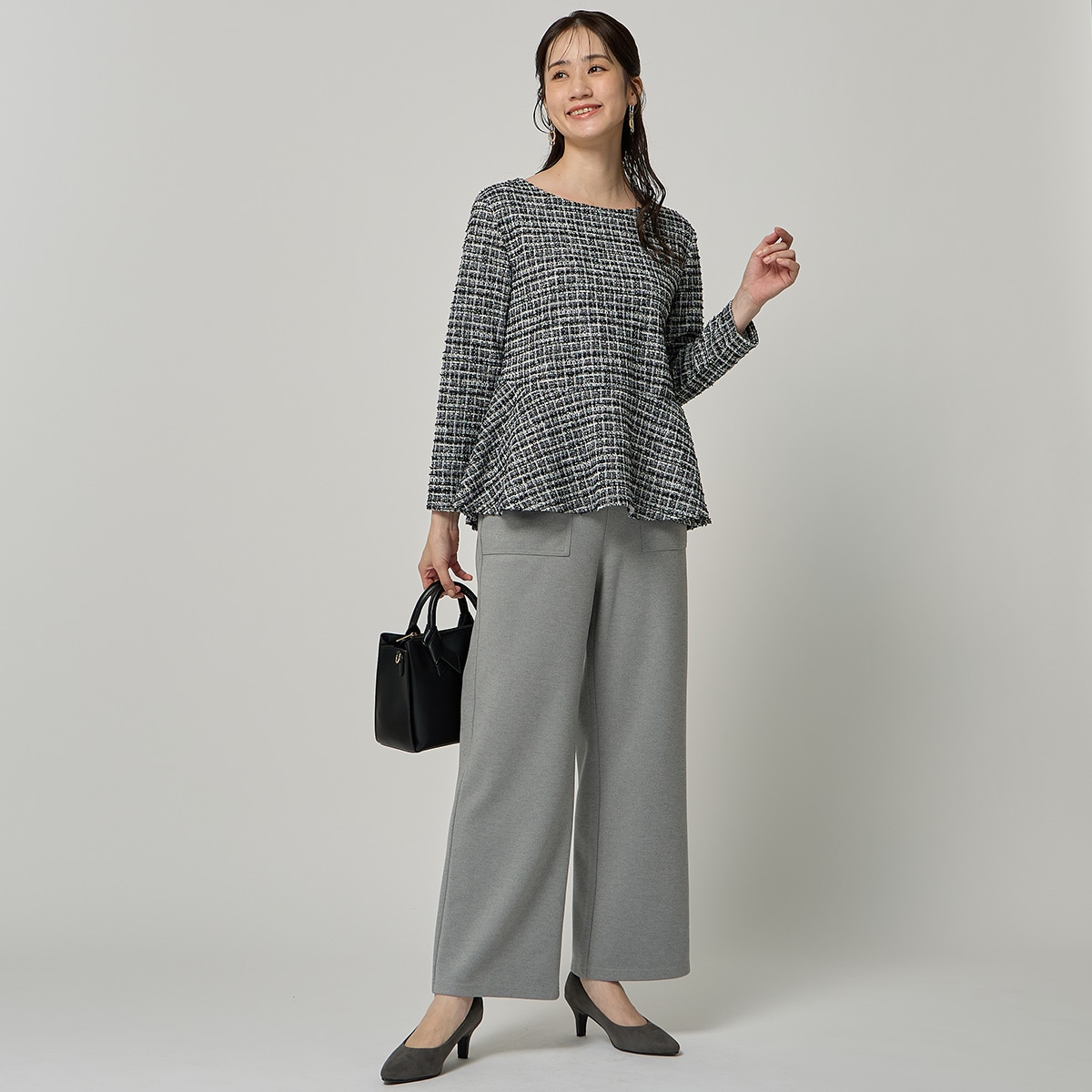 ストレッチウール調ストレートパンツ (24146) | ニトリネット【公式