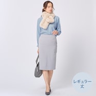 両面起毛ストレッチスカート レギュラー丈 (34119)