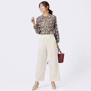 両面起毛ストレッチセミワイドパンツ (24144)