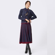 配色ラインニットスカート (34120)