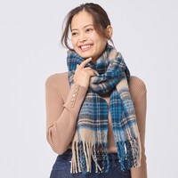 フワフワチェックストール　(94131)