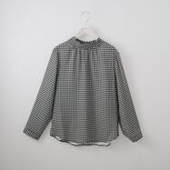 モダン幾何柄プチハイネックブラウス　(54112)　(54114)