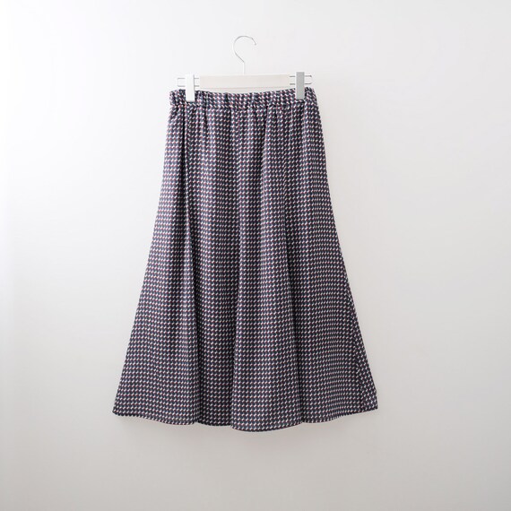 モダン幾何柄8枚はぎフレアースカート (34121) 2枚目画像