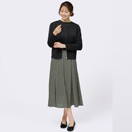 モダン幾何柄８枚はぎフレアースカート　(34121)