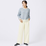 ストレッチコーデュロイセミワイドパンツ　(24151)