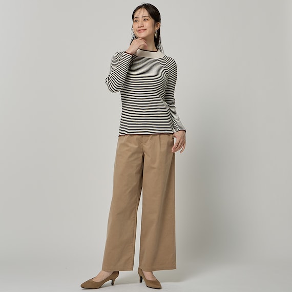 ストレッチコーデュロイセミワイドパンツ (24151) 1枚目画像