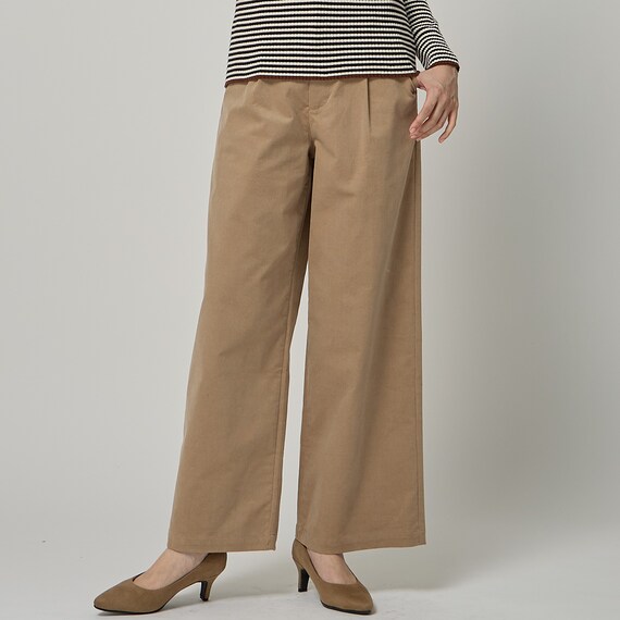 ストレッチコーデュロイセミワイドパンツ　(24151) 2枚目画像