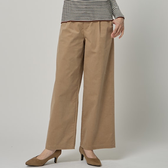 ストレッチコーデュロイセミワイドパンツ (24151) 2枚目画像