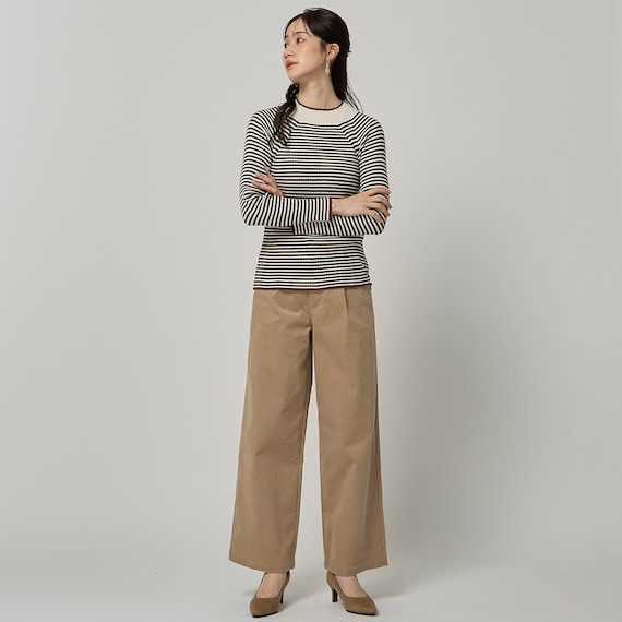 ストレッチコーデュロイセミワイドパンツ (24151) 3枚目画像
