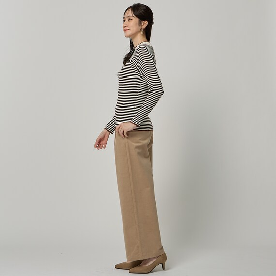 ストレッチコーデュロイセミワイドパンツ　(24151) 4枚目画像