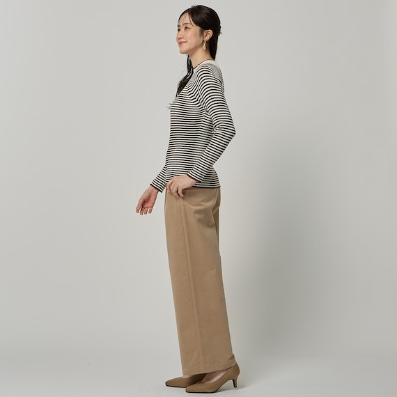 ストレッチコーデュロイセミワイドパンツ (24151) 4枚目画像