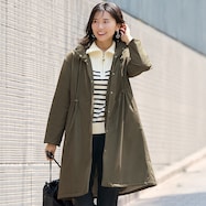 吸湿発熱あったか中綿スナップボタンコート (04107)