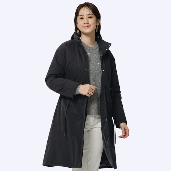 吸湿発熱あったか中綿スナップボタンコート (04107) 1枚目画像