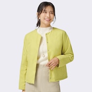 吸湿発熱あったか中綿スナップボタンブルゾン (04108)