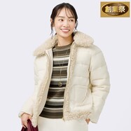 フェイクカールファー中綿ショートブルゾン　(04109)【期間限定価格：11/27～1/5まで】