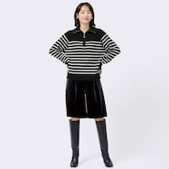 ストレッチベロアキュロットパンツ (24152)