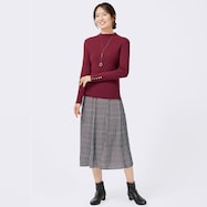 バイアス幾何柄8枚はぎスカー (34128)