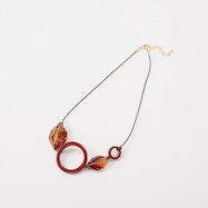 ブラウン系パーツネックレス (94144)